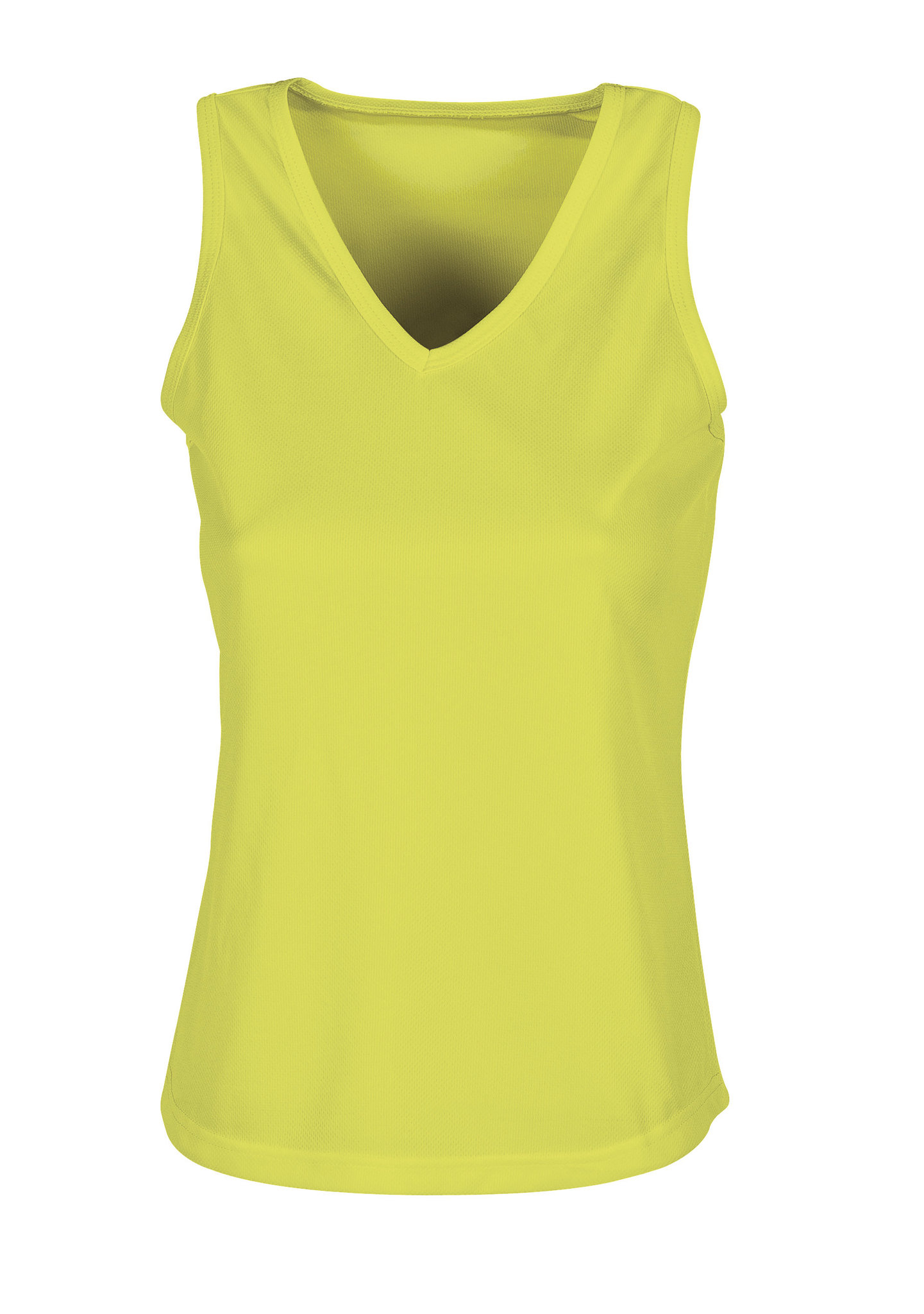 Firstop Canottiera Sport Donna Collo V - YE - Fluorescent Yellow