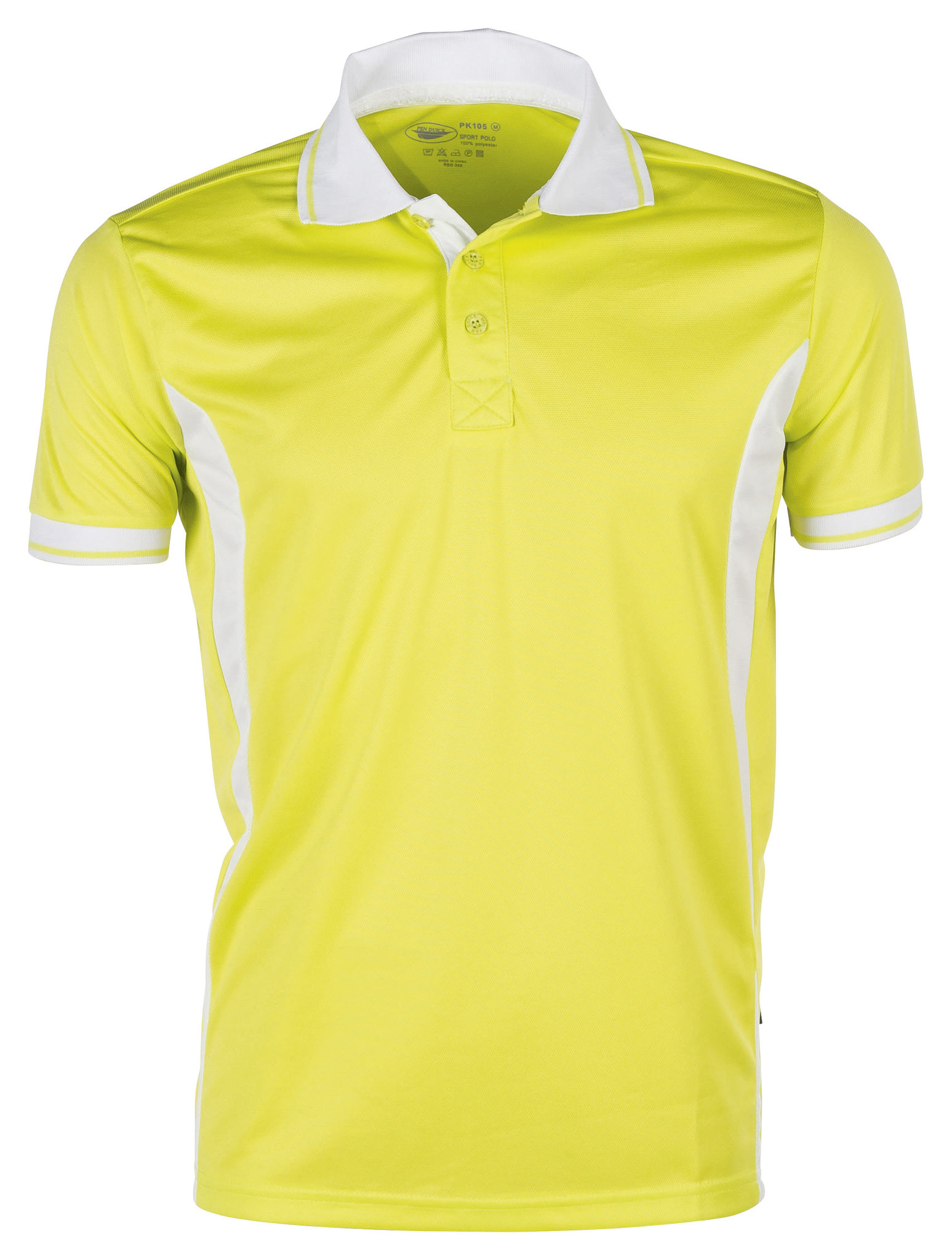 Sport Polo Contrast M/C 100% Polyester 140 g/m² Schwarz/Titan Größe S - LL - Hellgrün