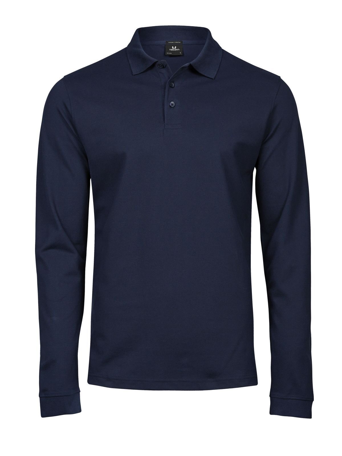 Polo de luxe extensible à manches longues - NVY - Marine
