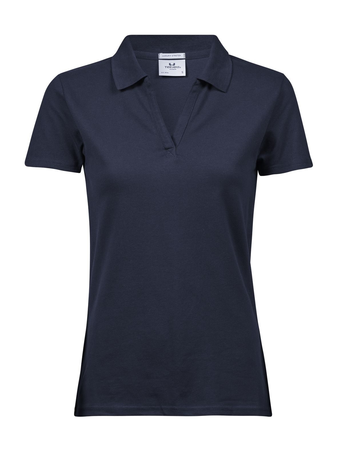 Women´s Luxury Stretch V-Neck Polo - NVY - Navy