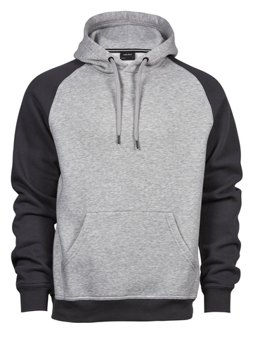 Zweifarbiger Kapuzenpullover - 202 - Heather