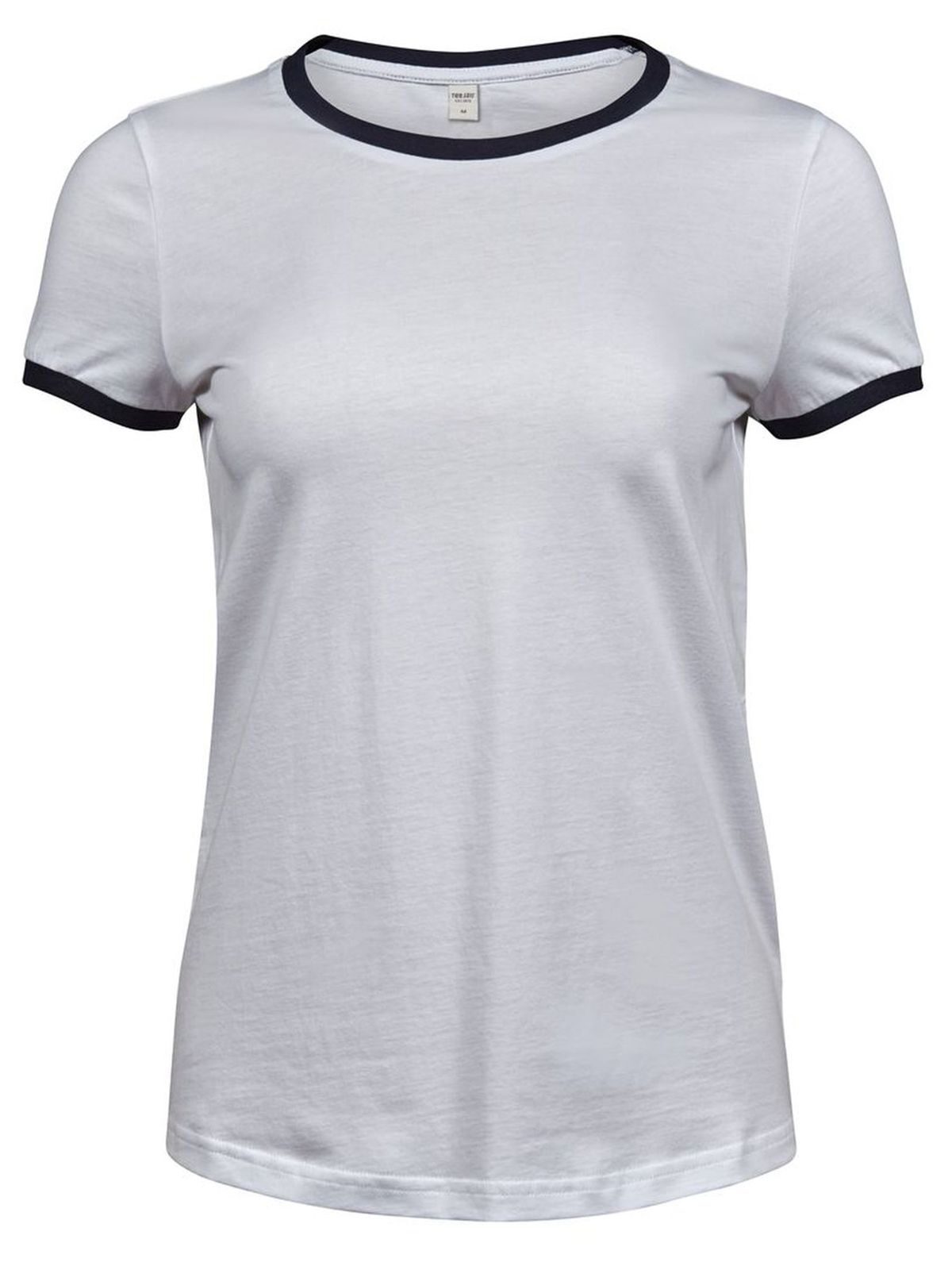 Damen-Ringer-T-Shirt - 321 - Weiss-Navy