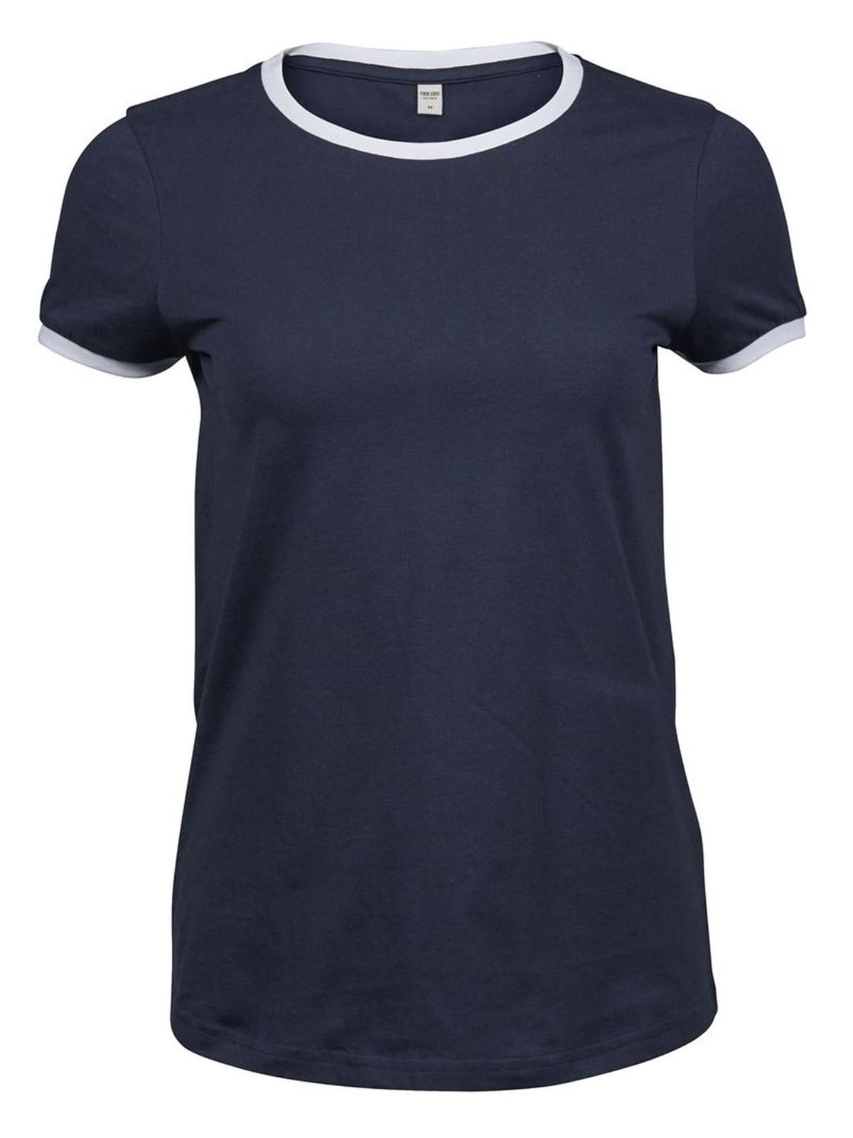 Damen-Ringer-T-Shirt - 323 - Marineblau-Weiss