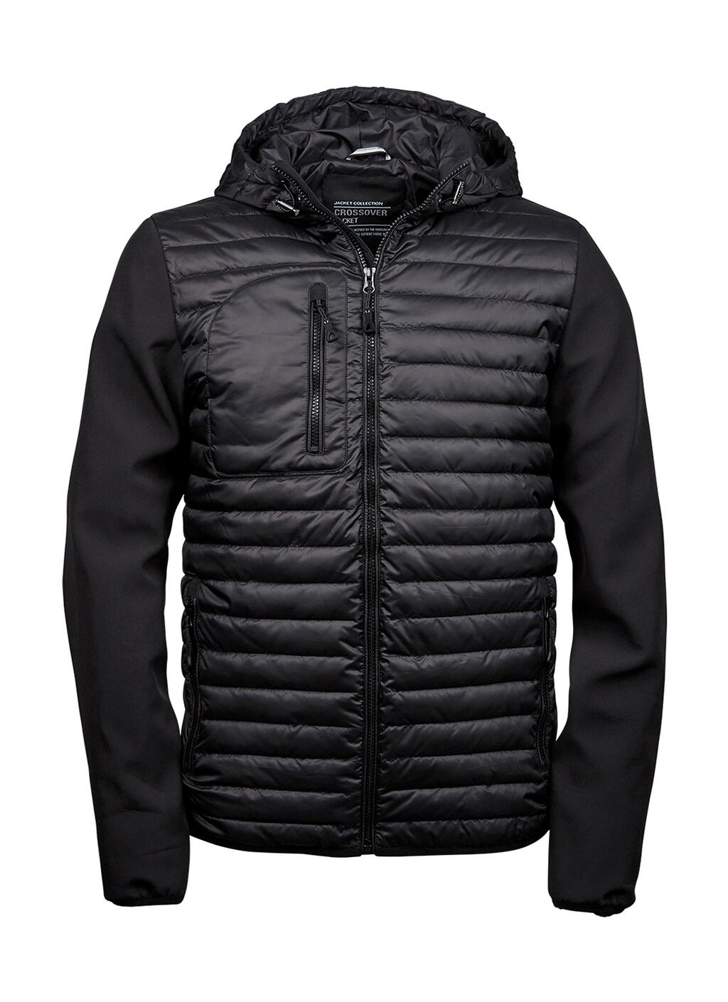 Men´s Hooded Crossover Jacket - BLK - Black