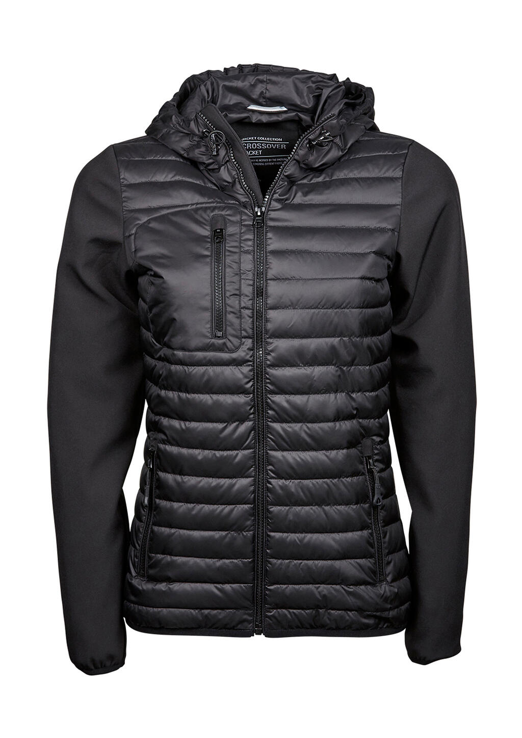 Women´s Hooded Crossover Jacket - BLK - Black