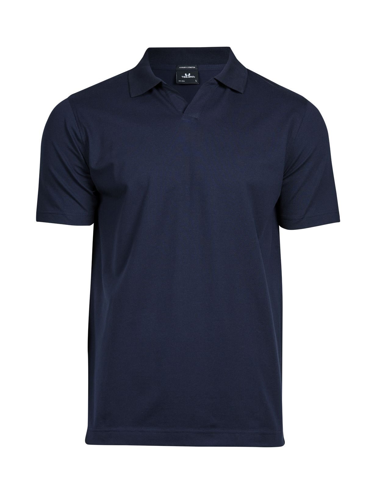 Polo extensible de luxe à col en V - NVY - Marine