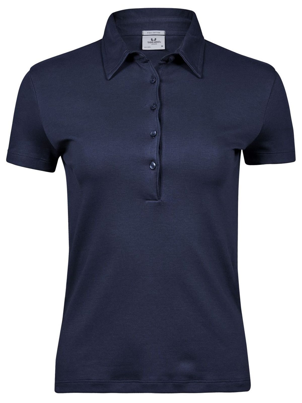Polo en coton Pima pour femme - NVY - Marine