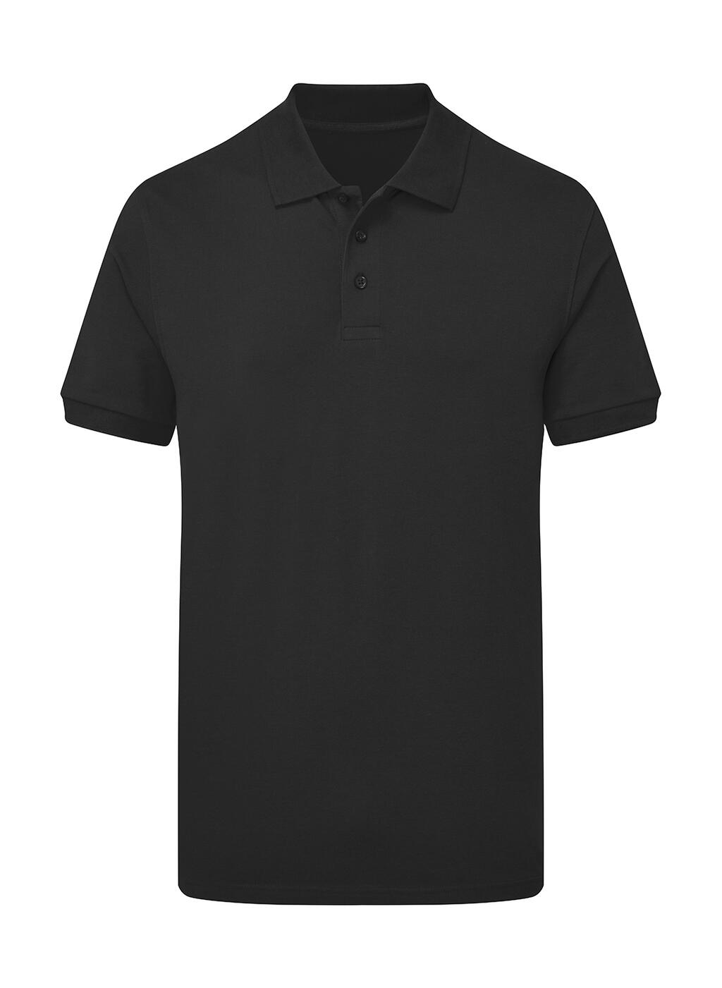 Stretch-Poloshirt für Herren ohne Markenetikett - 104 - Dunkelschwarz