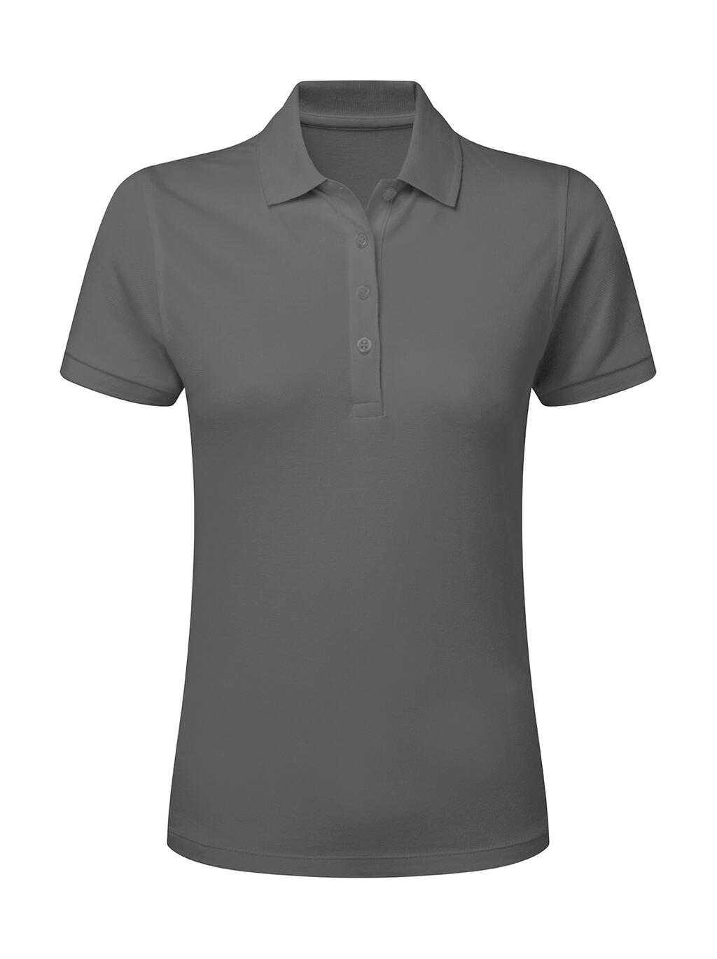Polo stretch sans étiquette pour femme - 130 - Gris foncé