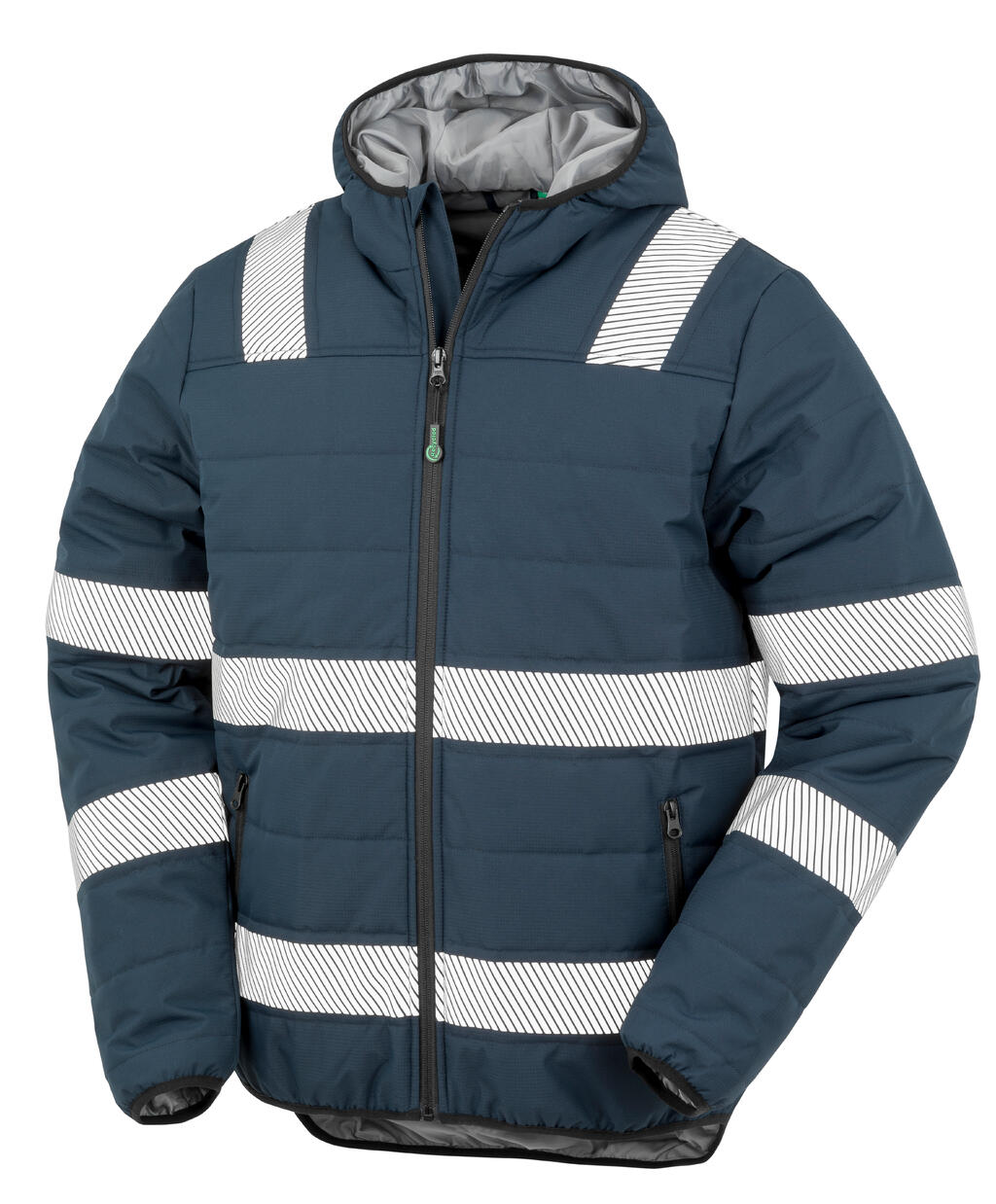 Recycled Ripstop Padded Safety Jacket - NVRD - Navy Blue