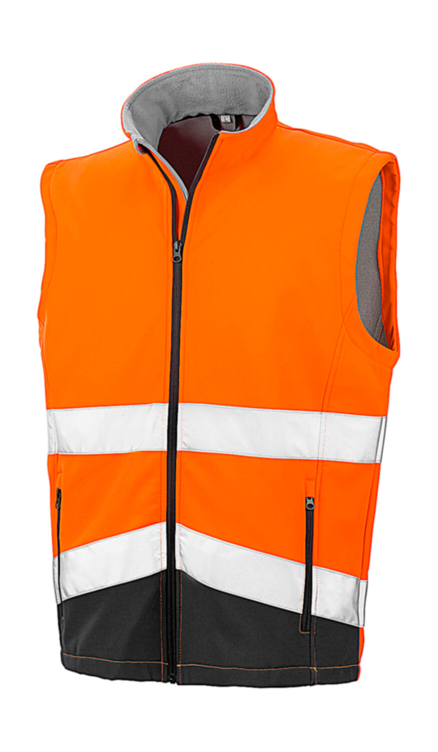 Gilet Softshell Printable Safety - 478 - Fluorescent Orange/Black