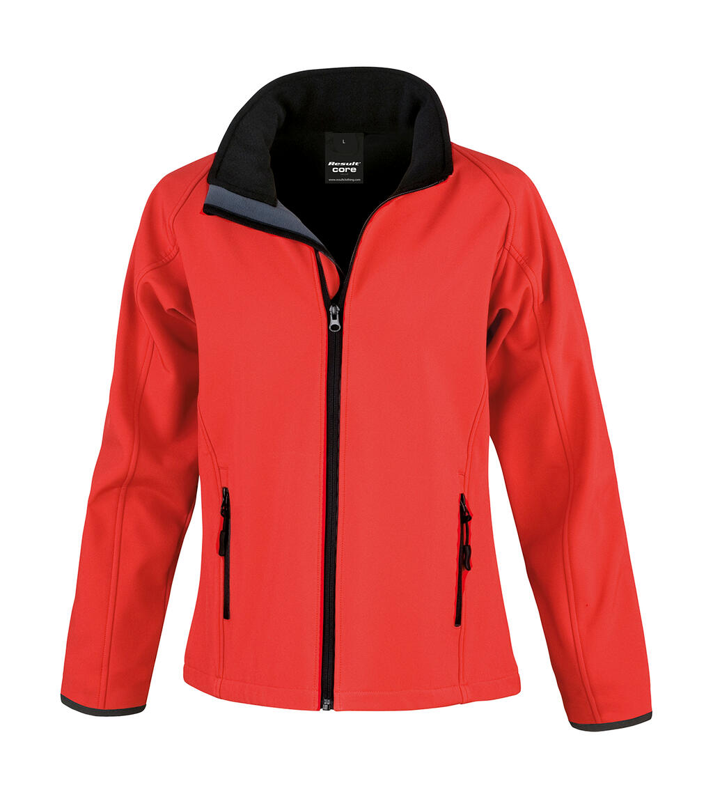 Veste softshell imprimable pour femme - RDBK - Rouge/Noir