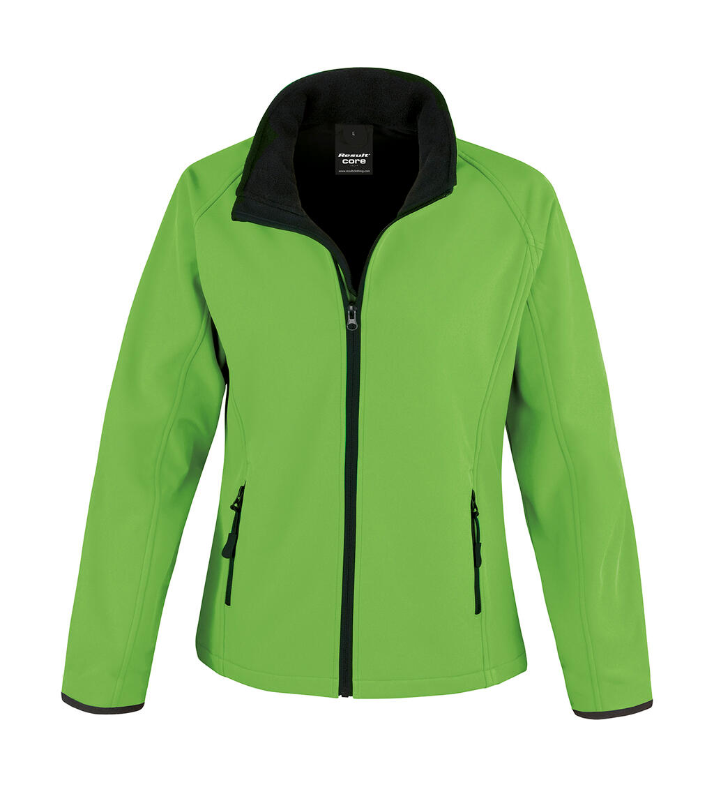 Veste softshell imprimable pour femme - GNBK - Vert vif/Noir
