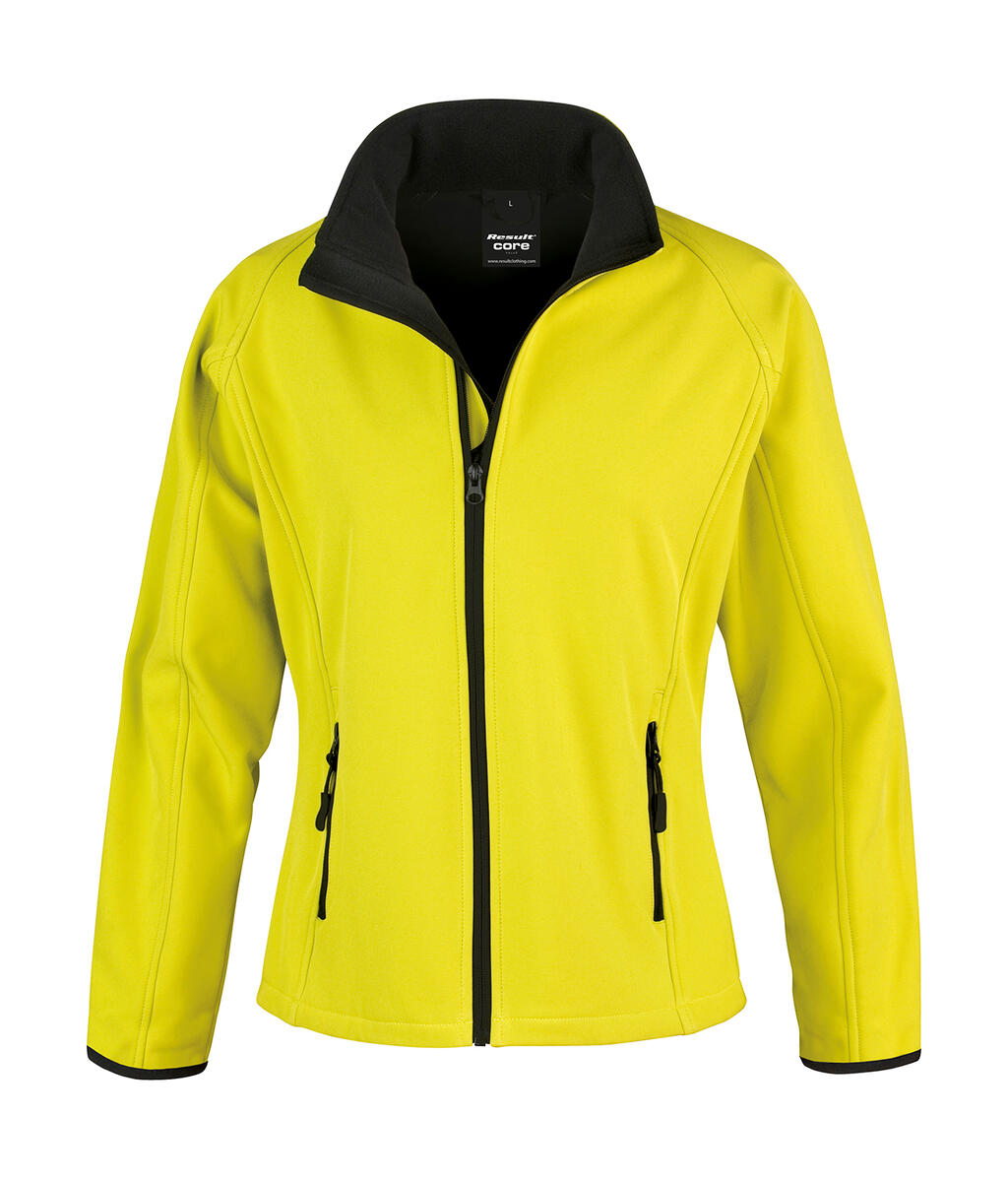 Veste softshell imprimable pour femme - 657 - Jaune-Noir