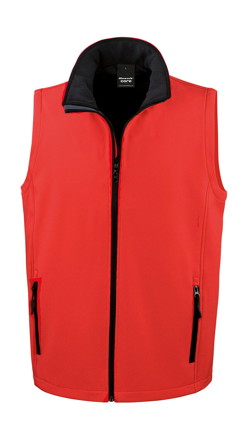 Smanicato Softshelll stampabile - RDBK - Red/Black
