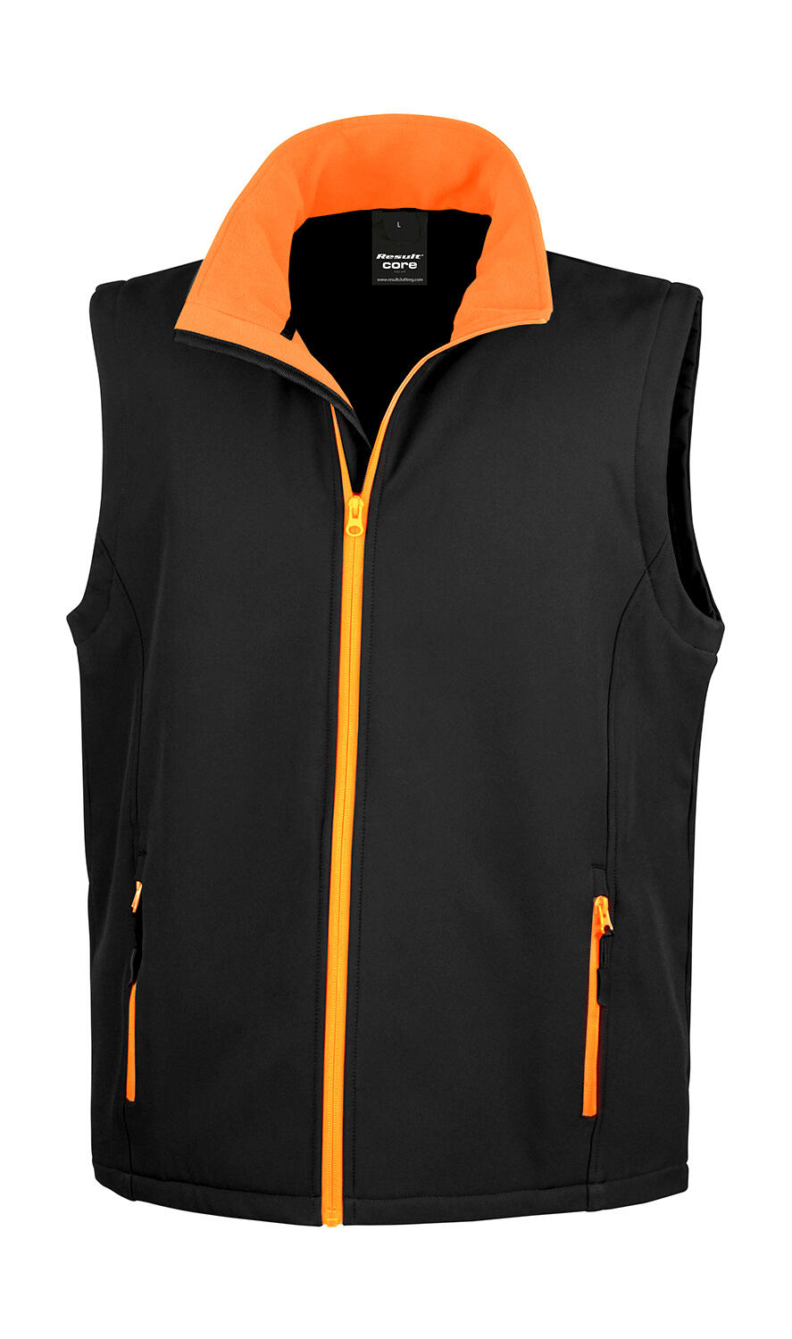 Smanicato Softshelll stampabile - 178 - Black/Orange