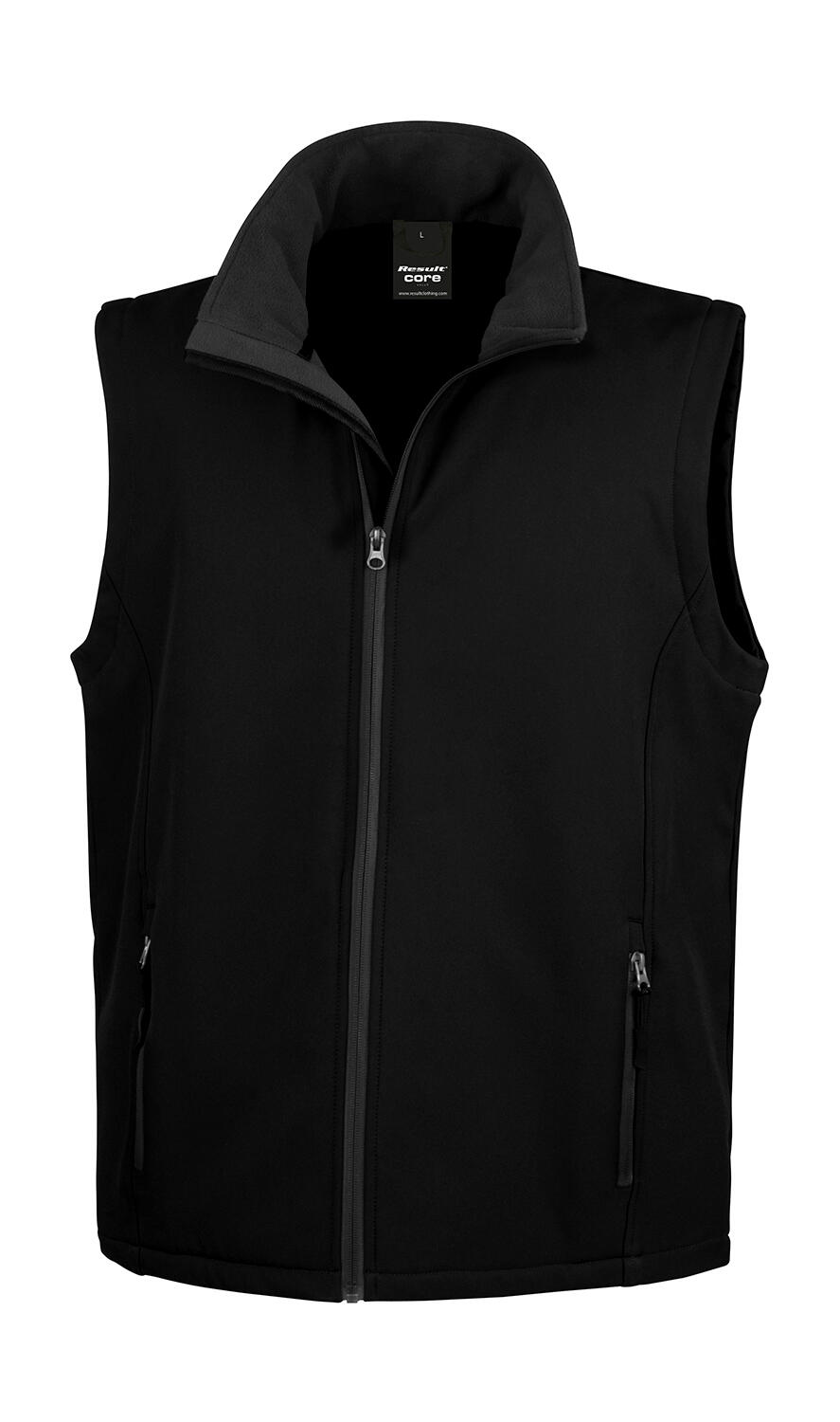 Smanicato Softshelll stampabile - 177 - Black/Black