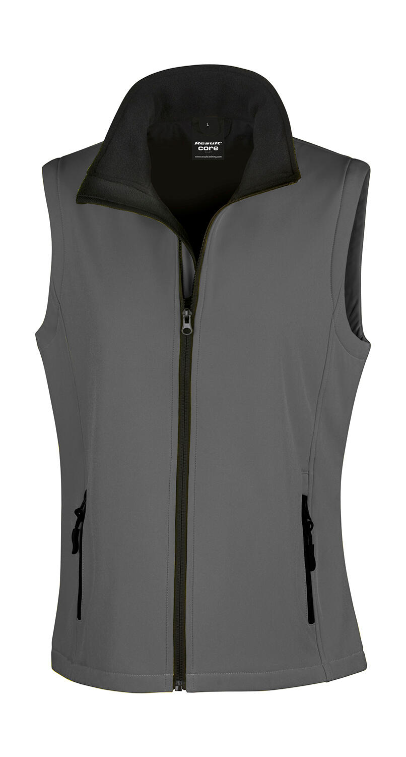 Gilet sans manches softshell imprimable pour femme - 188 - Charbon-Noir