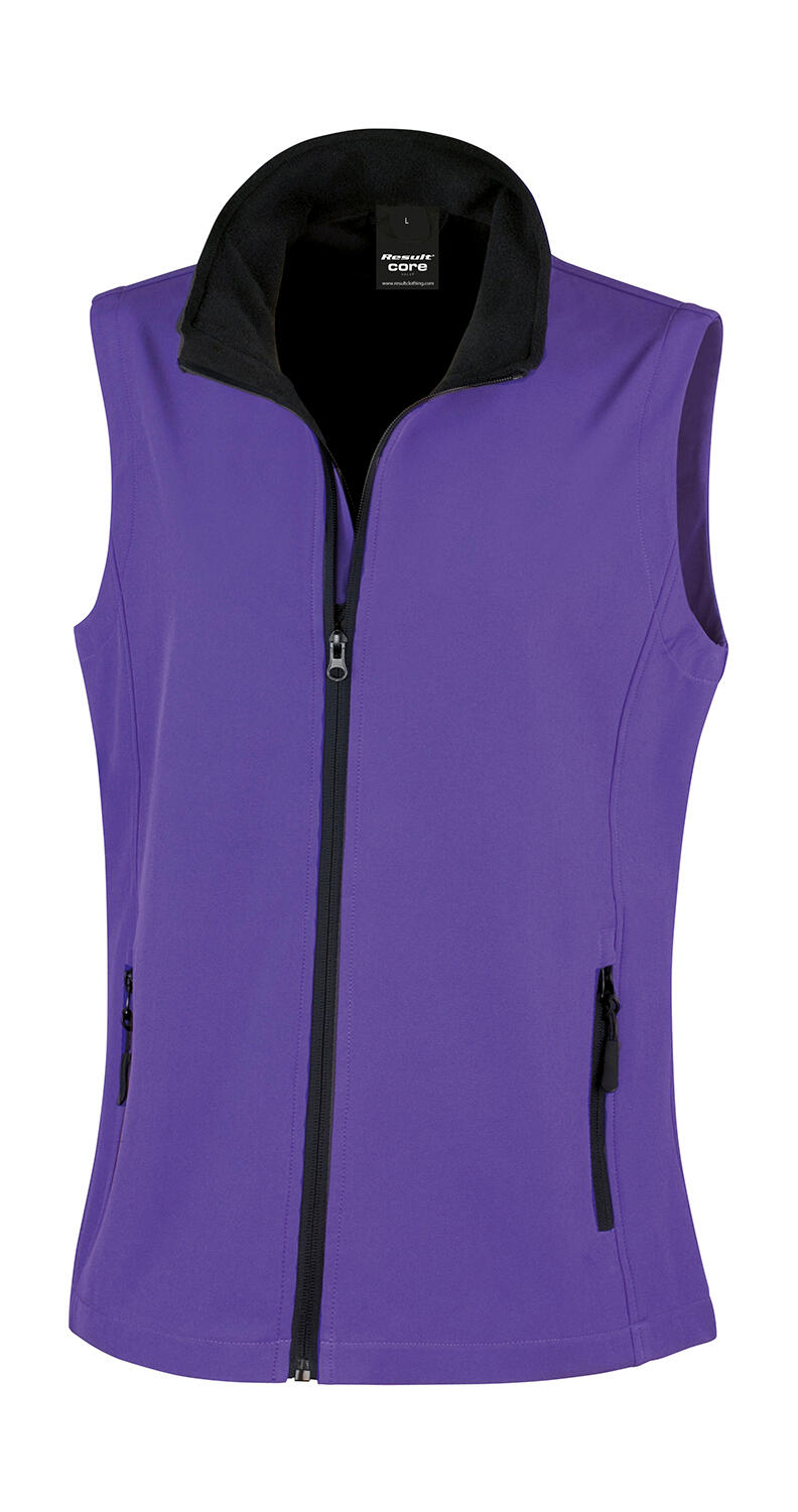 Gilet sans manches softshell imprimable pour femme - 371 - Violet-Noir
