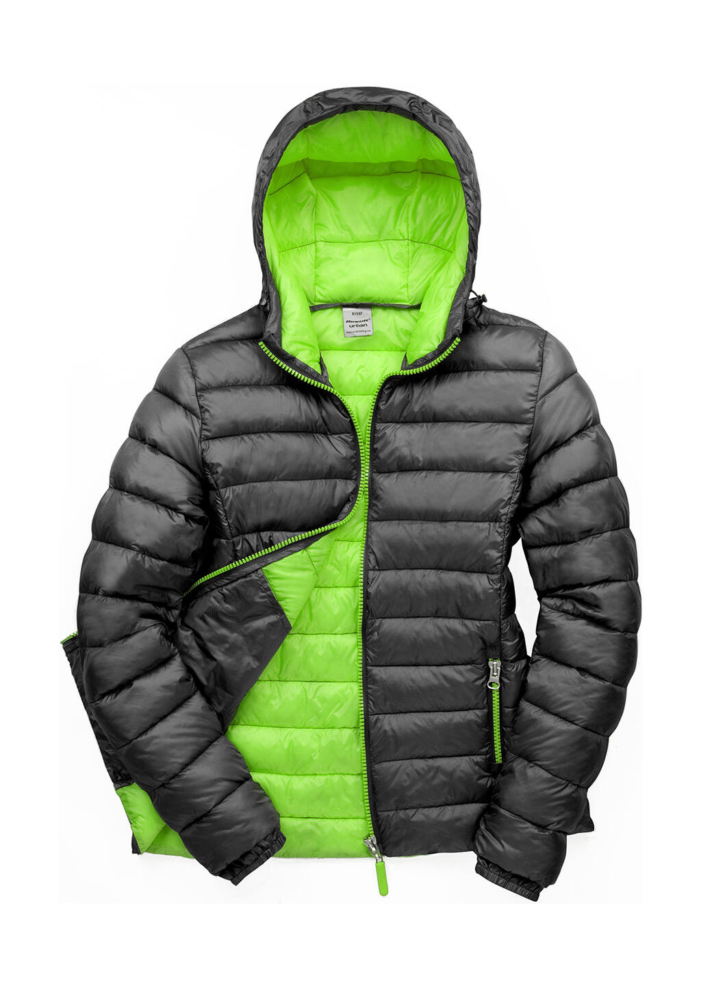 Giacca donna Snow Bird con cappuccio - 171 - Black/Lime