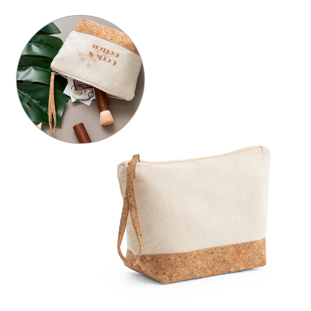 BLANCHETT. Clutch aus 100 % Baumwolle und Kork.
