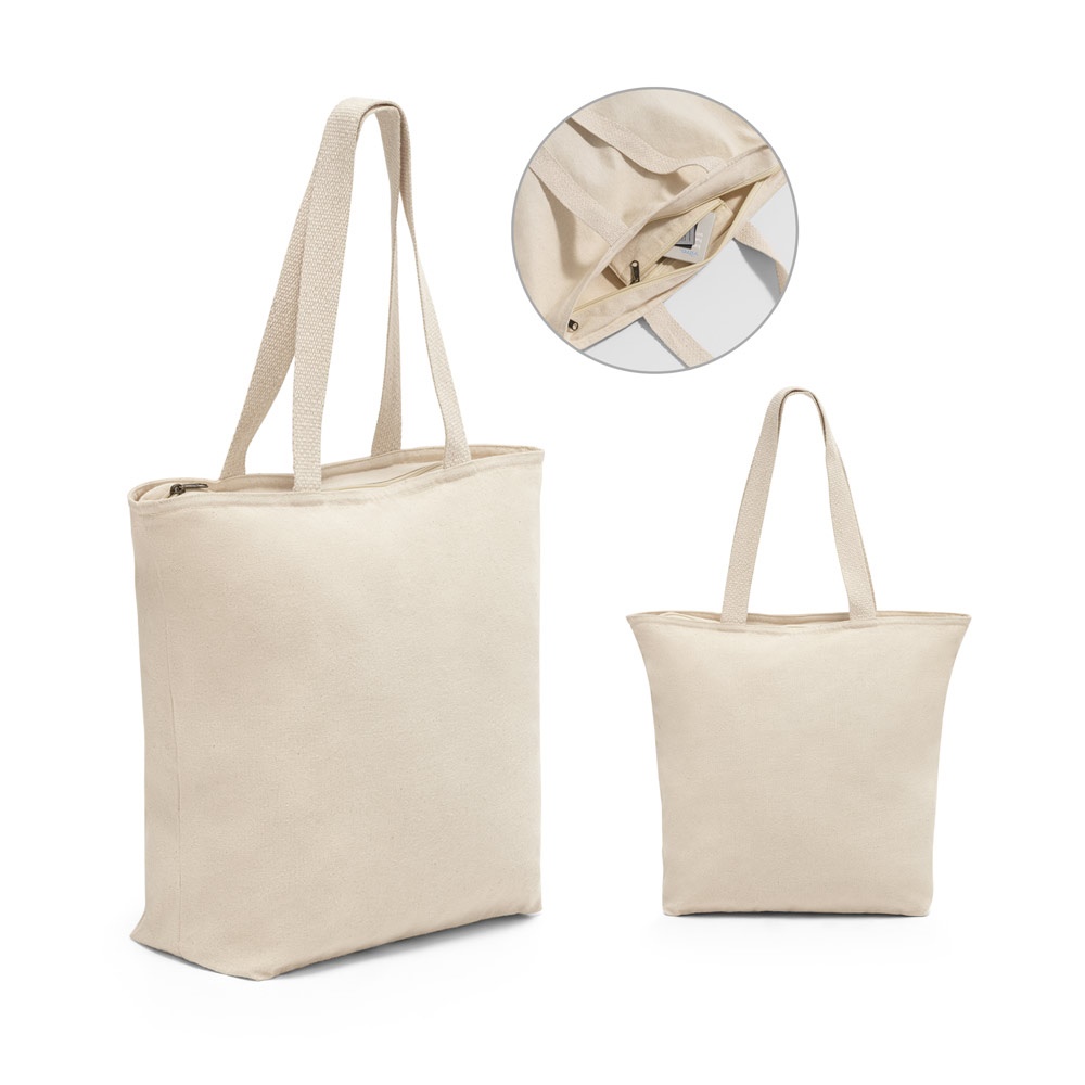 HACKNEY. Tragetasche aus 100 % Baumwolle mit Reißverschluss (280 g/m²)