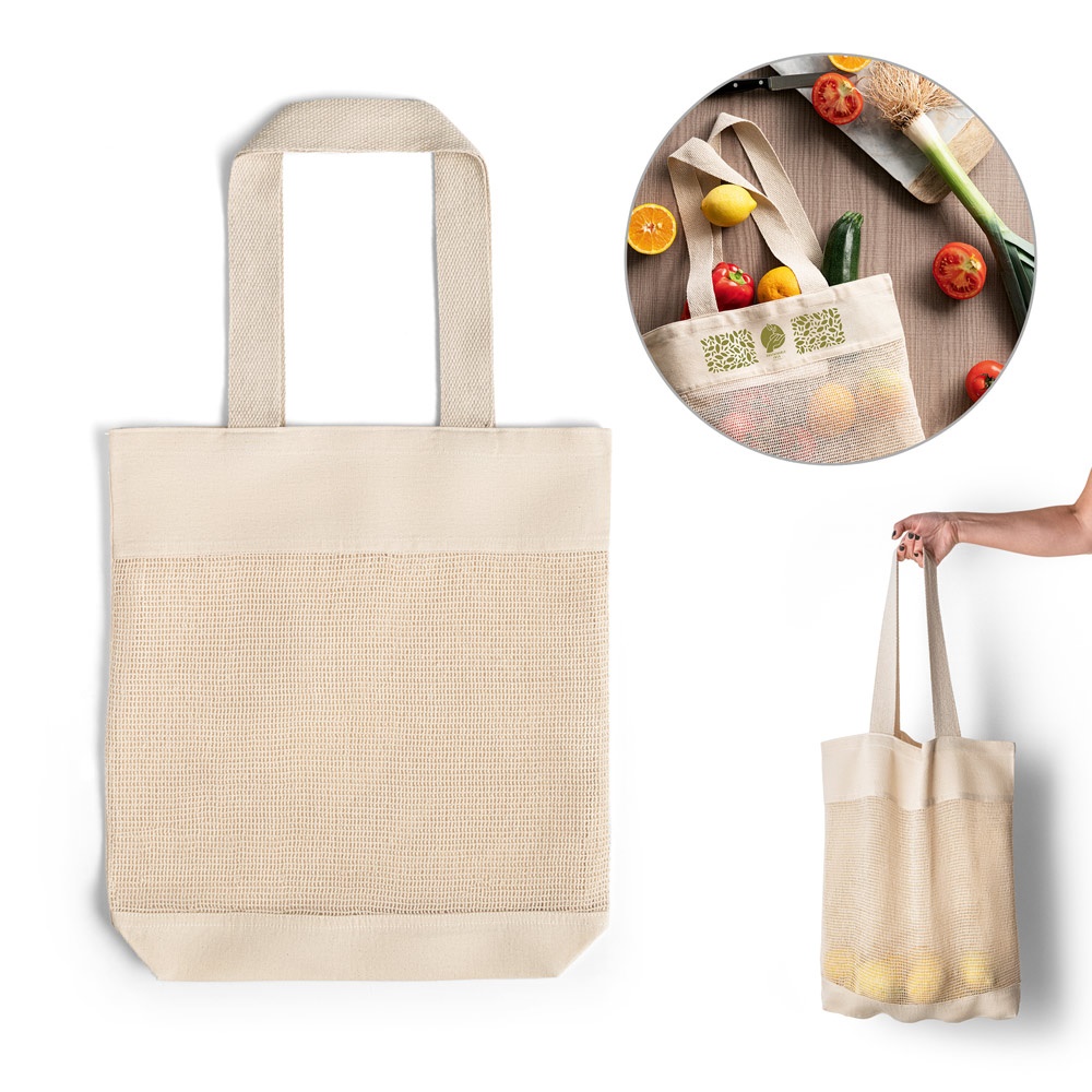 MUMBAI. Sac en filet 100 % coton (180 g/m²)