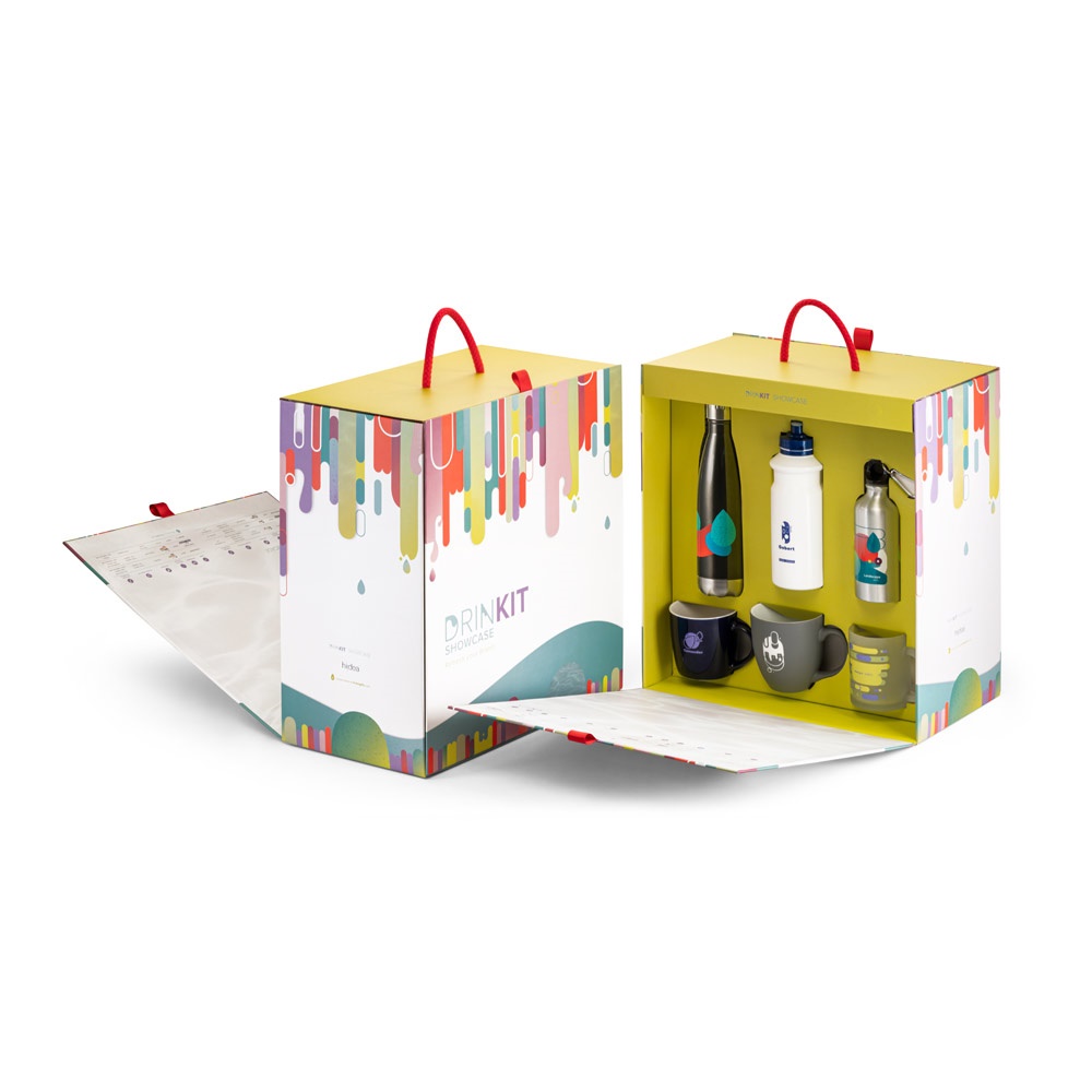 PRÉSENTATION DE KITS À BOISSONS. Échantillon de verres personnalisés.