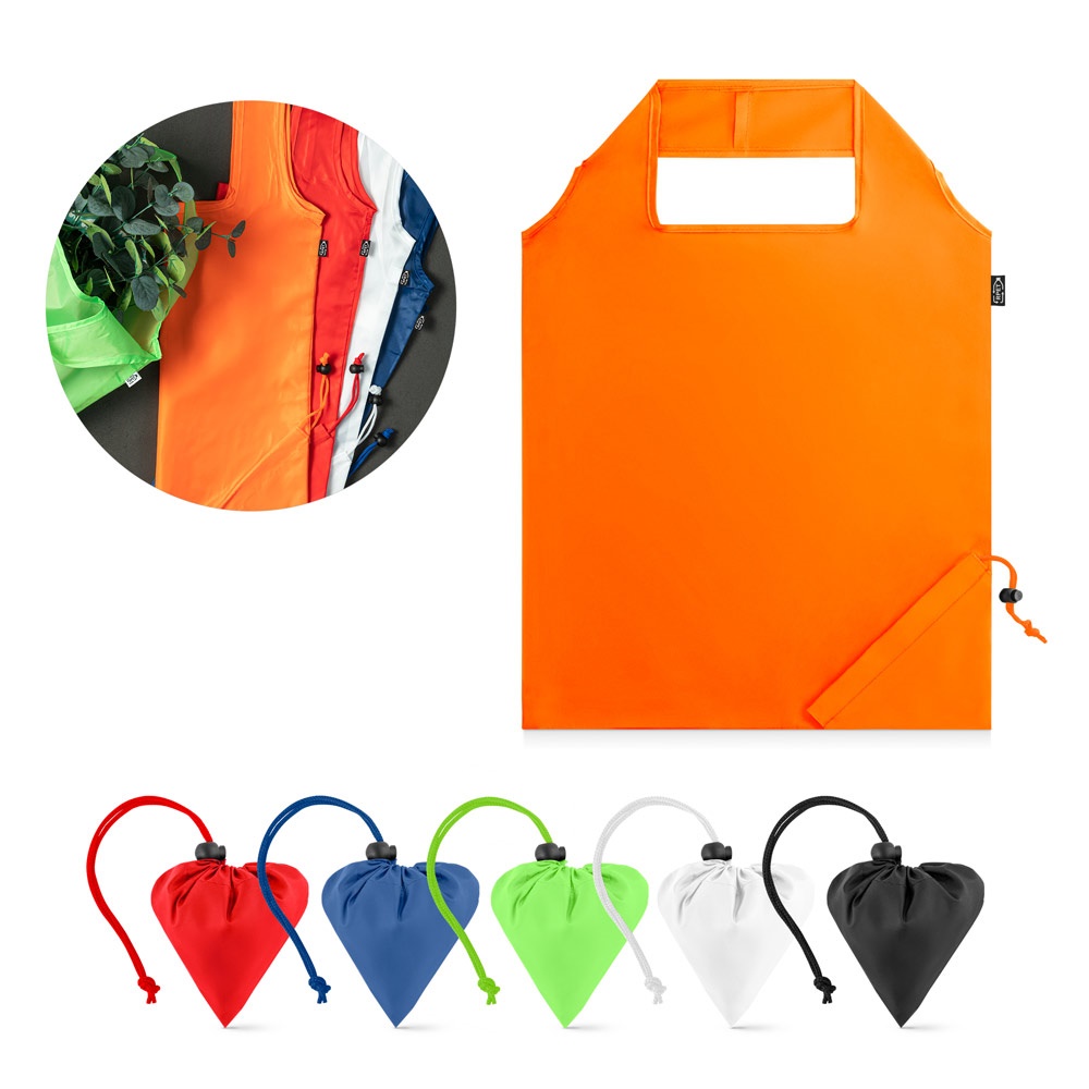 BEIRA. Shopper pieghevole in 190T poliestere riciclato (100% rPET)