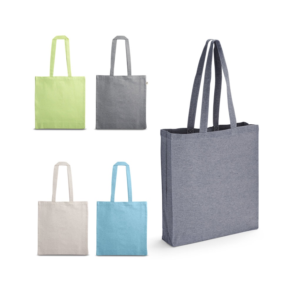 MARACAY. Sac fabriqué à partir de 70 % de coton recyclé et de 30 % de polyester rPET (140 g/m²).