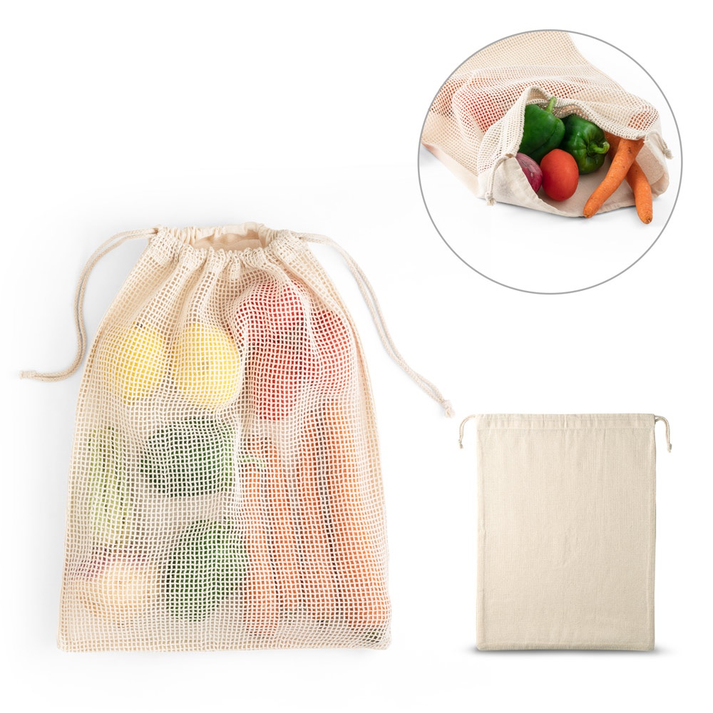 NAPLES. Sac 100% coton (120 g/m²) avec tricot 100% coton sur le devant (100 g/m²).