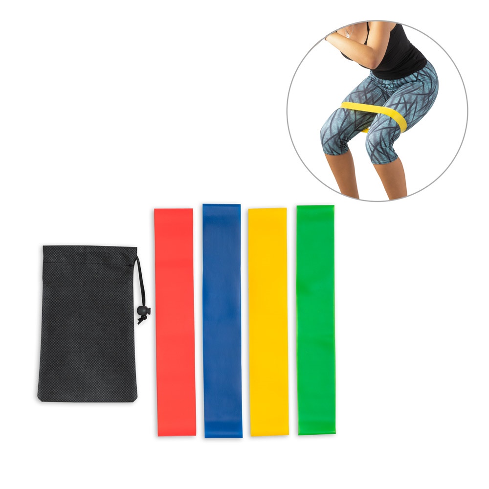 BURPEE. Ensemble d'élastiques avec étui en tissu non tissé