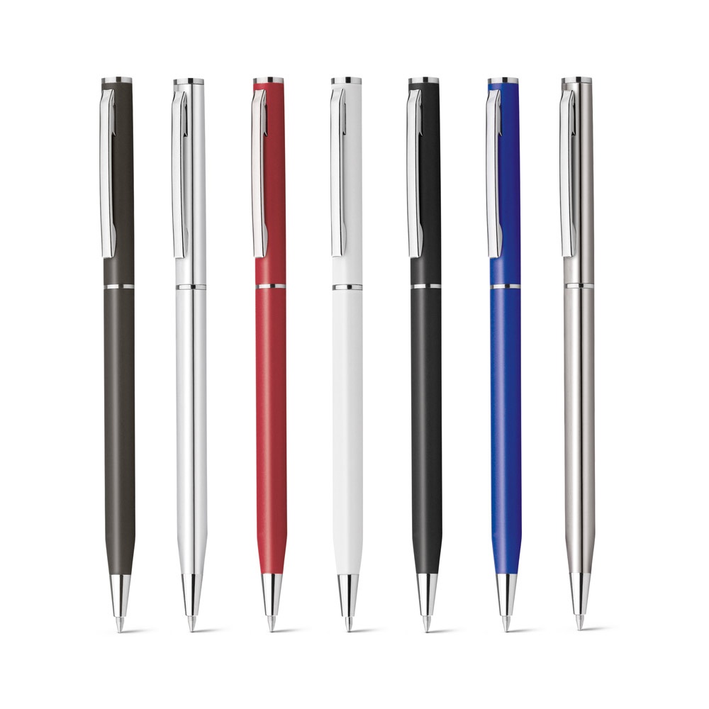 LESLEY METALLIC. Penna a sfera in alluminio con clip e meccanismo a rotazione