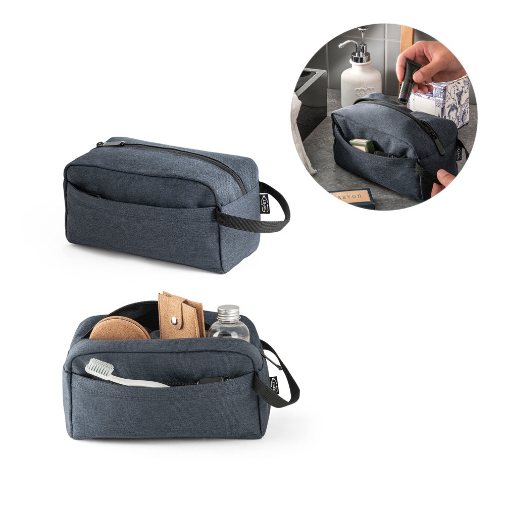 SAC RECYCLABLE. Trousse de beauté en polyester recyclé 600D