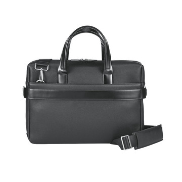 EMPIRE SUITCASE II. Mallette de direction pour ordinateur portable 15,6" en similicuir. - 103 - Noir