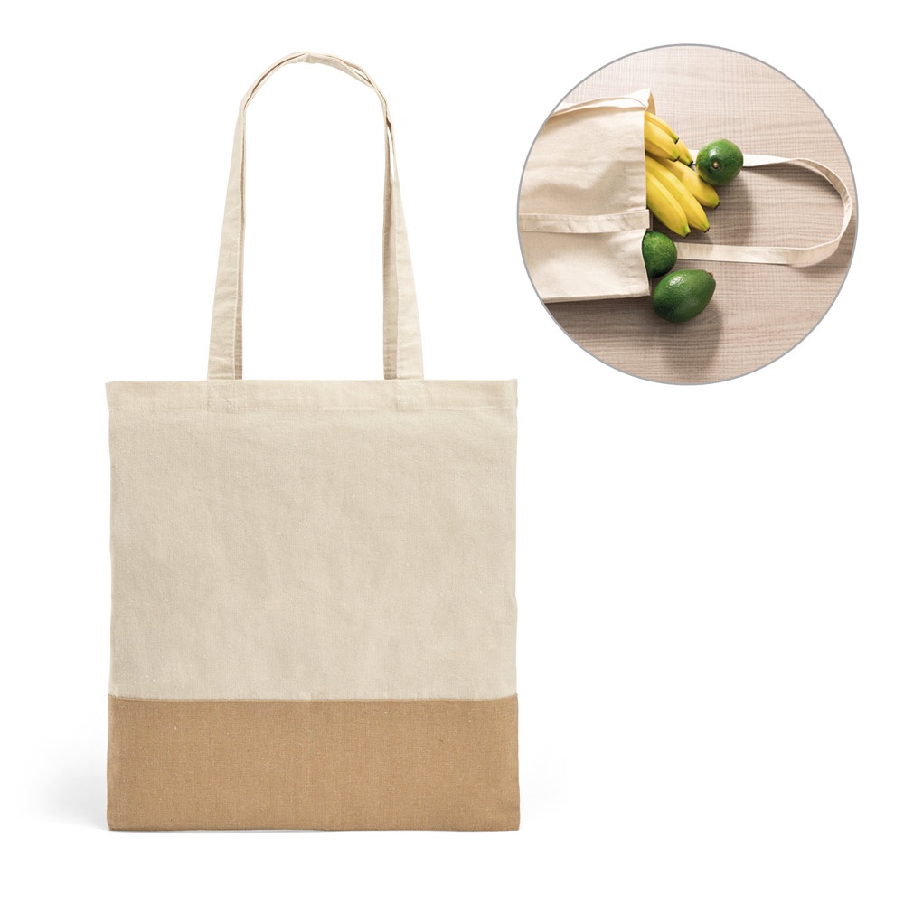 MARCHÉ. Sac 100% coton (160 g/m²) avec détail imitation jute.
