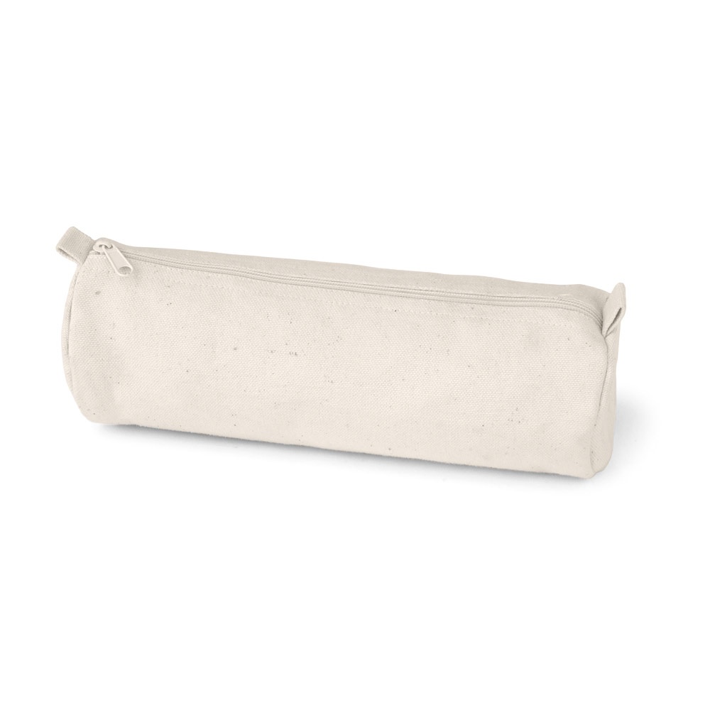SCHOOLI. Federmäppchen aus 100% Baumwoll-Canvas (290 g/m²) mit zylindrischem Design und Reißverschluss.