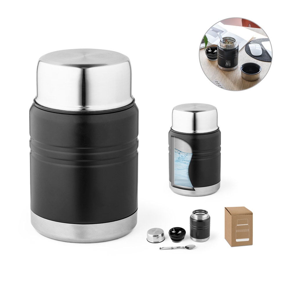 GIMLET. Thermos alimentaire en acier inoxydable de 550 mL.