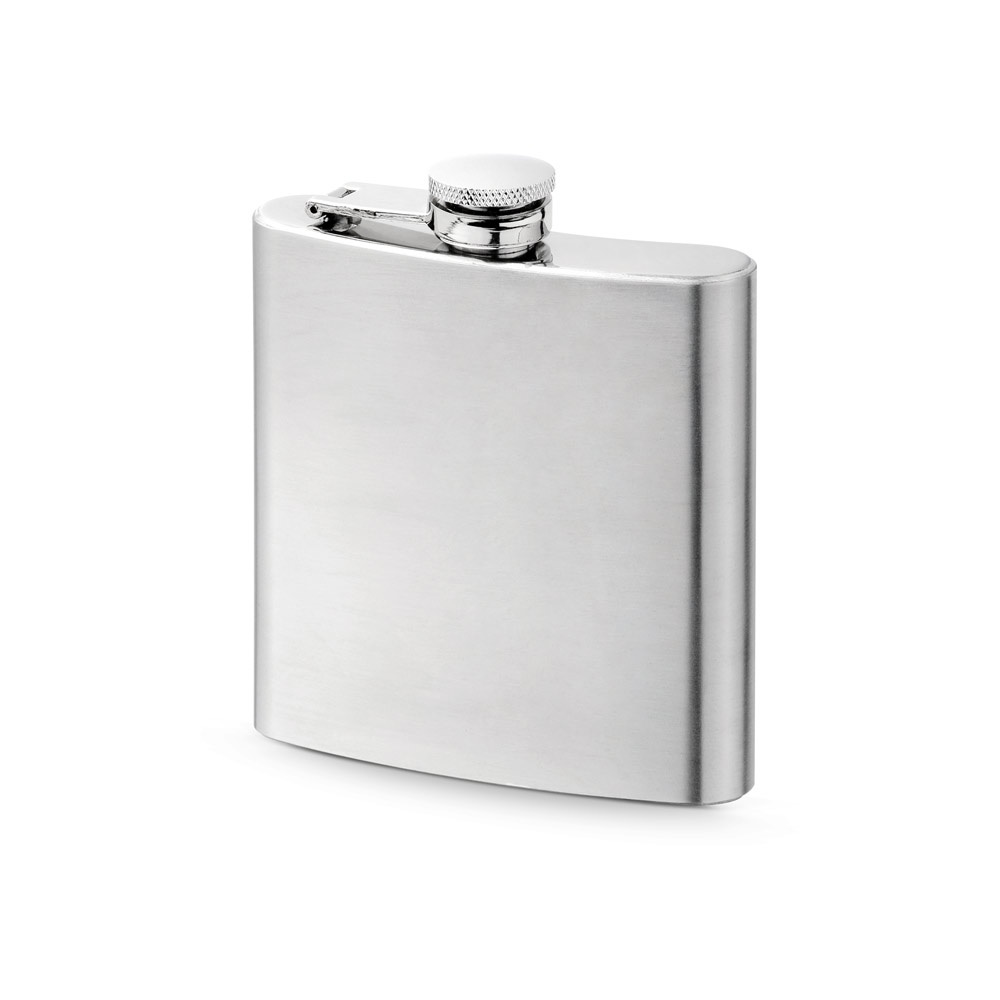 MUSE. Bouteille de poche en acier inoxydable de 180 ml.