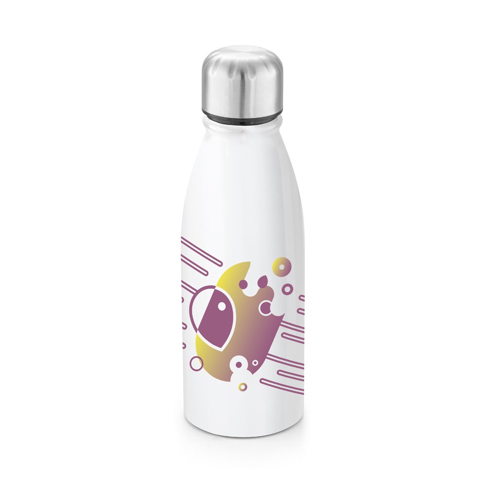 BILLY. Gourde en aluminium avec bouchon en acier inoxydable pour sublimation, 500 ml