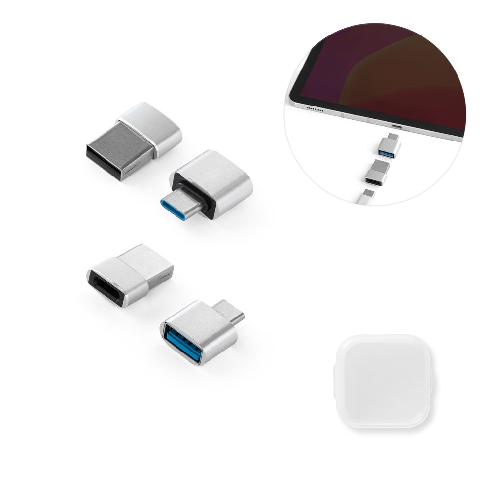 MINSKY. Lot de 2 adaptateurs USB-A vers USB-C en aluminium