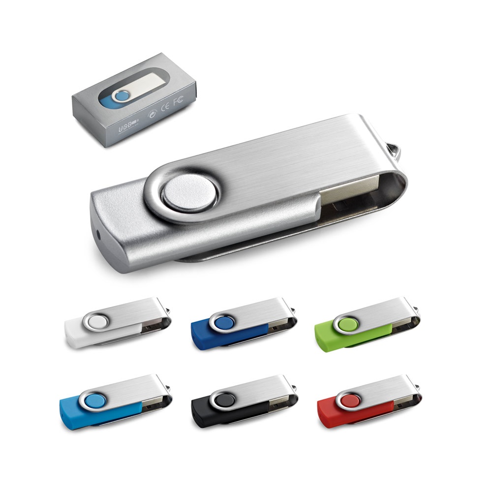 CLUDIUS 4 Go. Clé USB de 4 Go avec clip métallique.