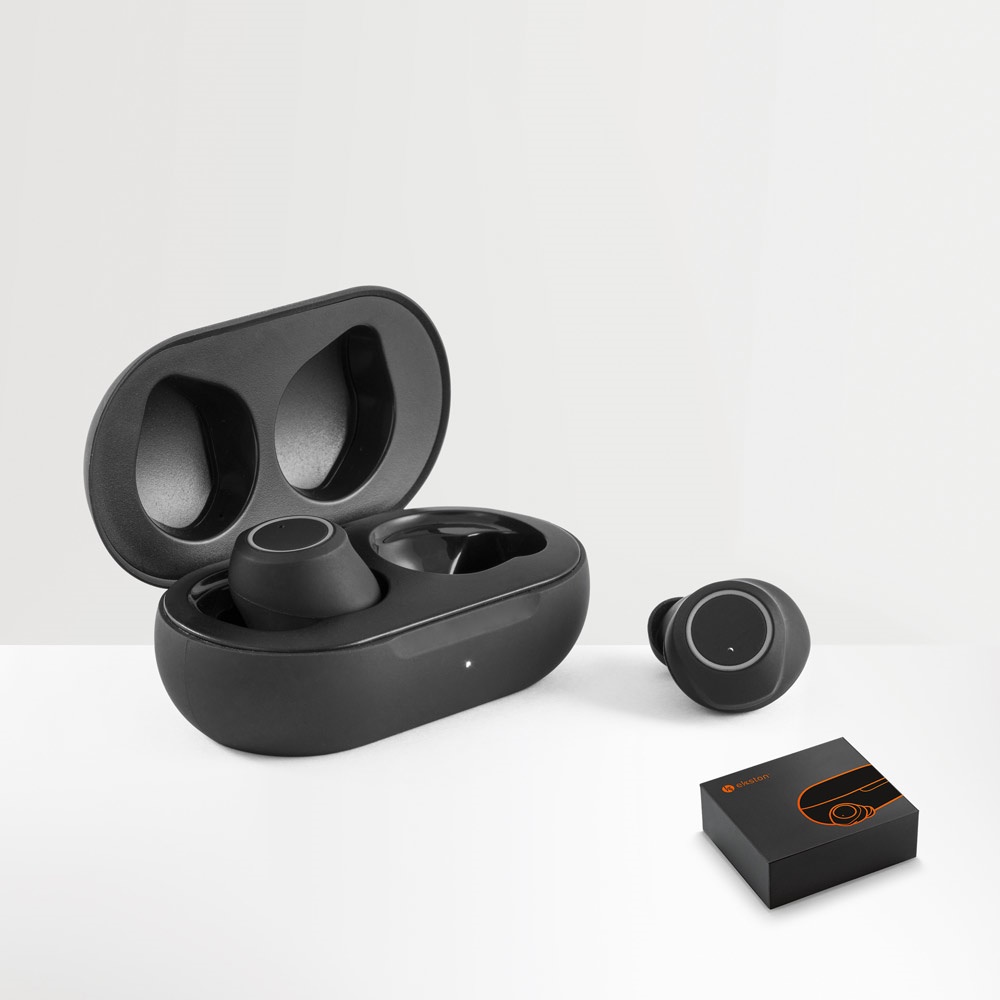 BASS. Kabellose Ohrhörer mit Bluetooth 5.0-Übertragung.