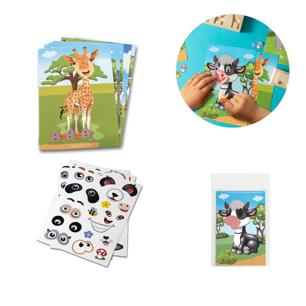 MADAGASCAR. Jeu d'autocollants composé de six planches.