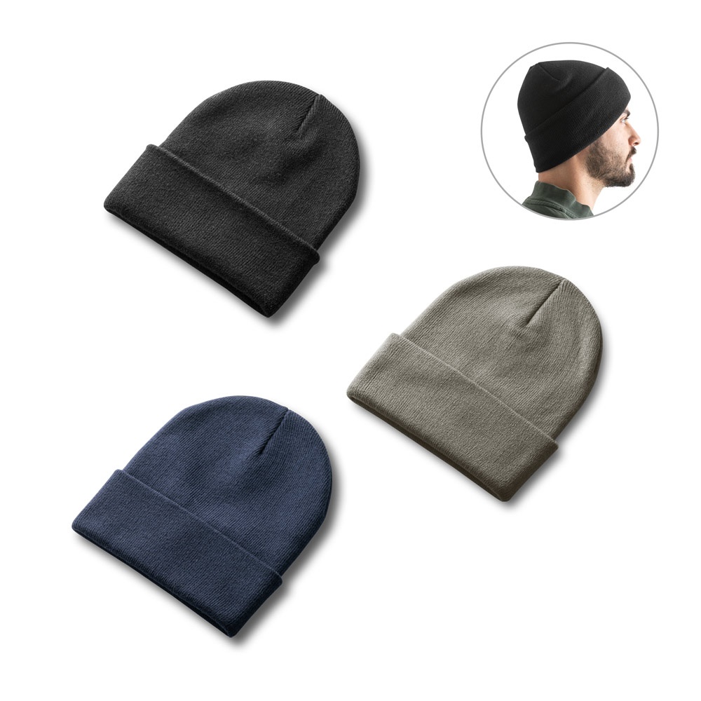 CARL. Unisex-Doppellagenmütze aus recyceltem Polyester (100 % rPET)