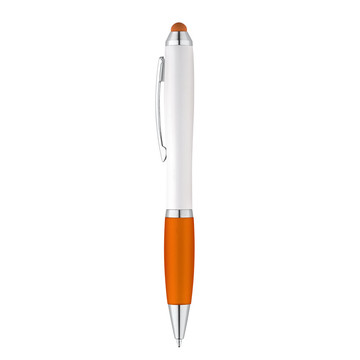 SANS BK. Penna a sfera con clip in metallo - 128 - Arancione