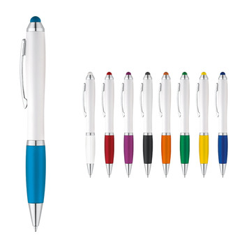 SANS BK. Kugelschreiber mit Metallclip