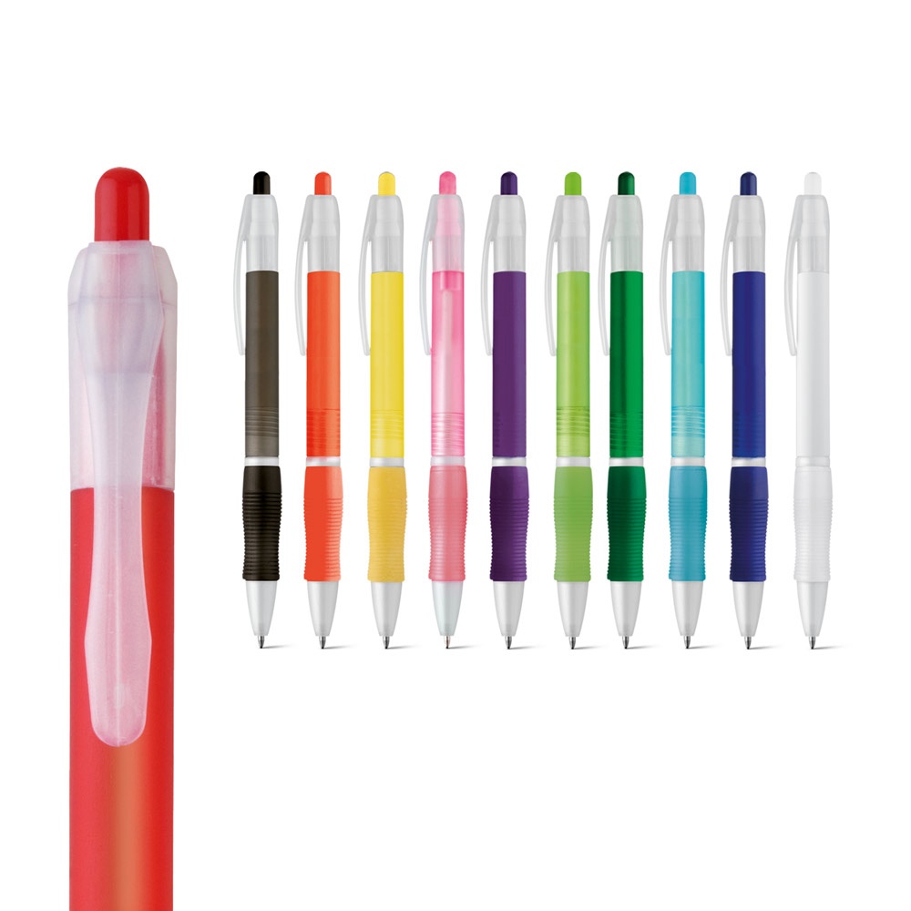 SLIM. Penna a sfera in ABS con finitura antiscivolo e clip