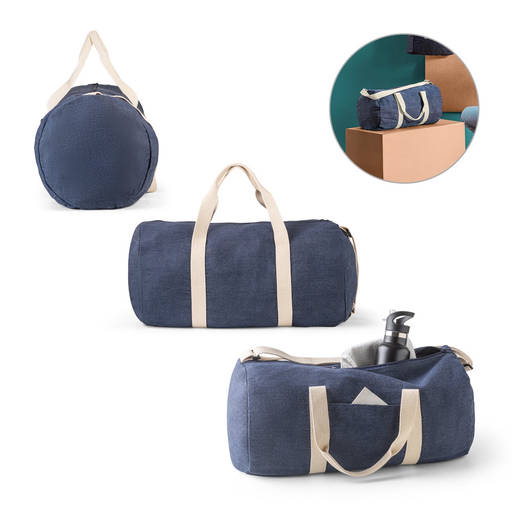 Denim-Tasche. Sporttasche aus Denim (300 g/m²)
