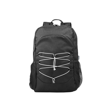 DELFOS BACKPACK. Zaino porta pc 300D poliestere riciclato e 600D poliestere riciclato con elementi riflettenti - 103 - Nero